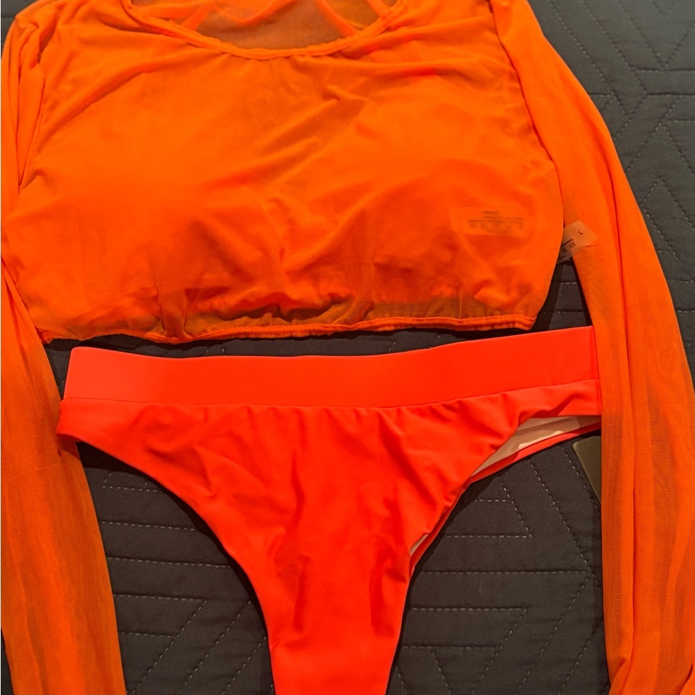 Vibrant Orange Bikini Set